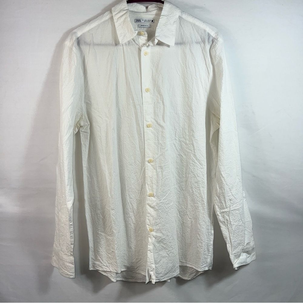 Zara Men's White Button Up Shirt 0625